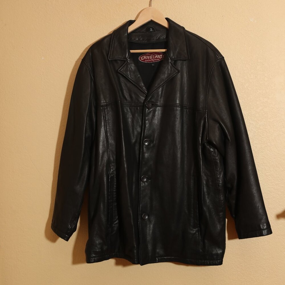 Overland Vintage Black Leather Jacket (L)